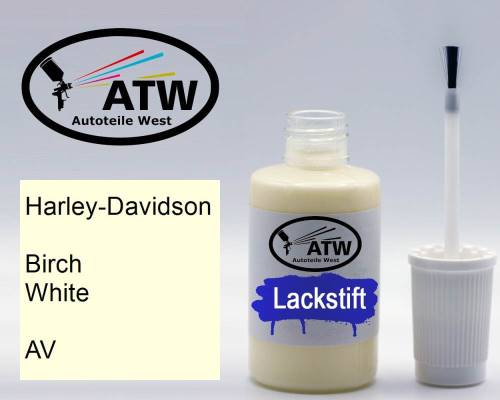 Harley-Davidson, Birch White, AV: 20ml Lackstift, von ATW Autoteile West.